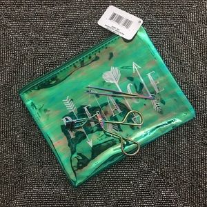 Eyelash curler & Tweezer & bag bundle rainbow